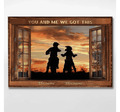 Bikergod Motorcycle You And Me We Got This Motorcycle Couple Custom Names Poster NANA120