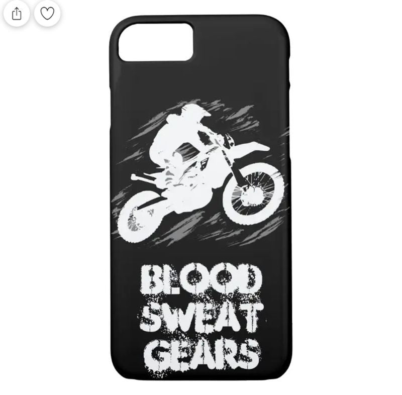 Bikergod Motorcycle Biker Blood Sweat Gears Phone Case Cover NMPC019