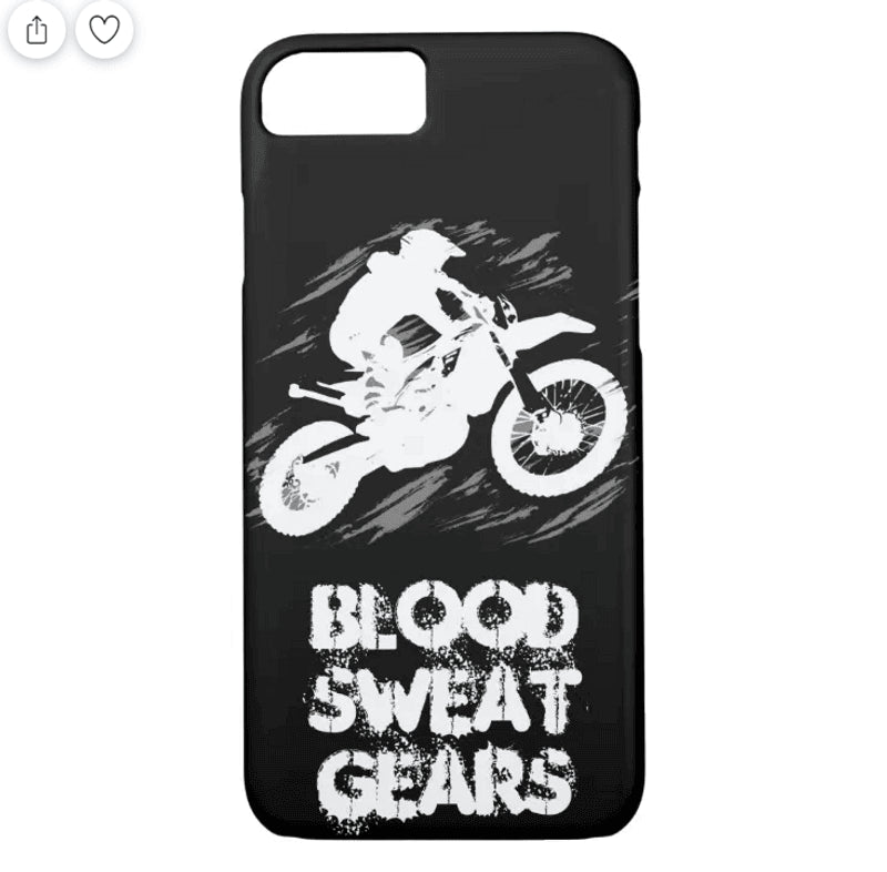 Bikergod Motorcycle Biker Blood Sweat Gears Phone Case Cover NMPC019