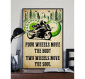 Bikergod Motorcycle Two Wheels Move The Soul Poster NANA104