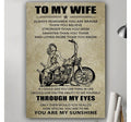 Bikergod Motorcycle You Are My Sunshine Biker Wife Poster NANA127