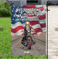 Bikergod Motorcycle Put Something Exciting Between Your Legs Custom Name Garden Flag NAIA293