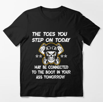 Bikergod Motorcycle Skull Step On Toes T-shirt Design 2D Full Printed Sizes S - 5XL - NAKA325