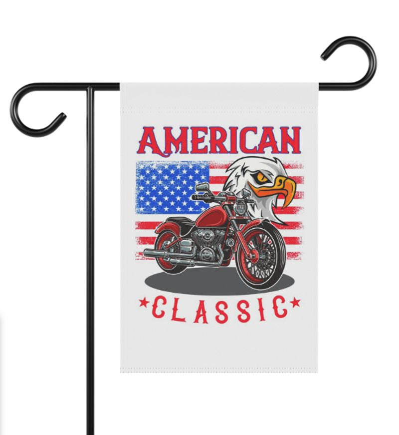 Bikergod Motorcycle American Classic 4th july independence day Garden Flag NAXA70D