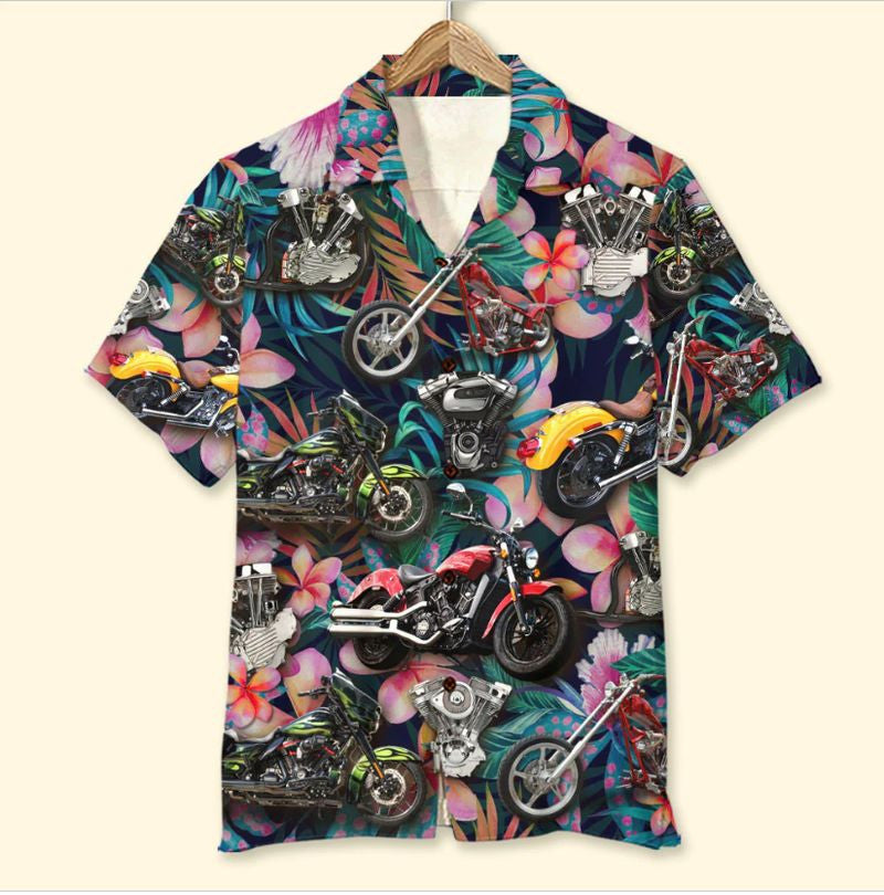 Bikergod Motorcycle Hawaii Shirt Design 3D Full Printed Sizes S - 5XL NAIA323