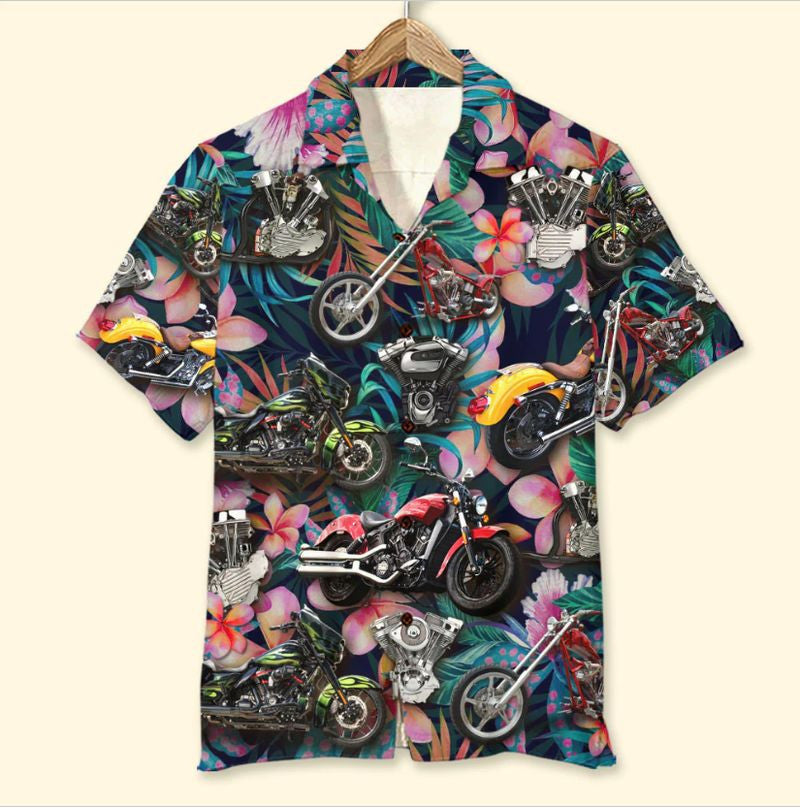 Bikergod Motorcycle Hawaii Shirt Design 3D Full Printed Sizes S - 5XL NAIA323