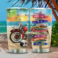 Bikergod Motorcycle Beach Cool Red Motorcycle You Always Have The Choice To Be Happy Stainless Steel 20 Oz Tumbler- NAIA333
