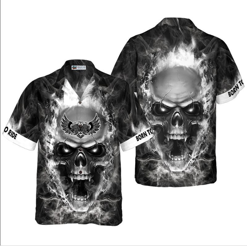 Bikergod Motorcycle Born To Ride Hawaii Shirt Design 3D Full Printed Sizes S - 5XL NASA488