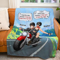Bikergod Motorcycle Biker Couple I Lead The Way Because I Know You Always Have My Back Custom Names Blanket NASA84
