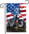 Bikergod Motorcycle July 4th Independence Day Garden Flag TLYA250