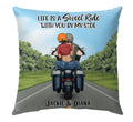 Bikergod Motorcycle Life Is A Sweet Ride When You By My Side Custom Names Pillow Case Design 3D Full Printed NMPC067