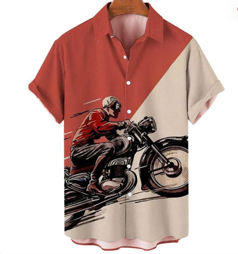 Bikergod Motorcycle Vintage Hawaii Shirt Design 3D Full Printed Sizes S - 5XL NASA528