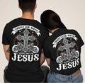 Bikergod Motorcycles Christian Biker I Ride With Jesus T-Shirt Design 2D Full Printed Sizes S - 5XL - NAEA262