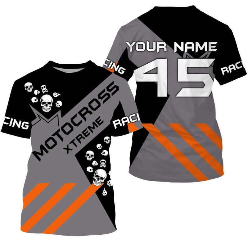 Bikergod Motorcycle Motorcross Xtreme Custom Name And Number T-shirt Design 3D Full Printed Sizes S - 5XL - NMQI145