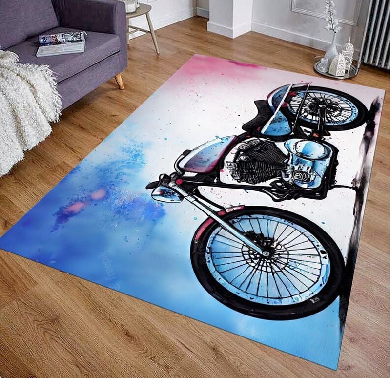 Bikergod Motorcycle Biker Rug Home Floor Decor NACA84