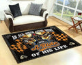 Bikergod Motorcycle Old Biker Lives Here With A Ride Of His Life Rug Home Floor Decor NADA161
