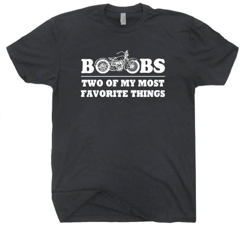 Bikergod Motorcycles Boobs T-shirt Design 2D Full Printed Sizes S - 5XL - NAEA261