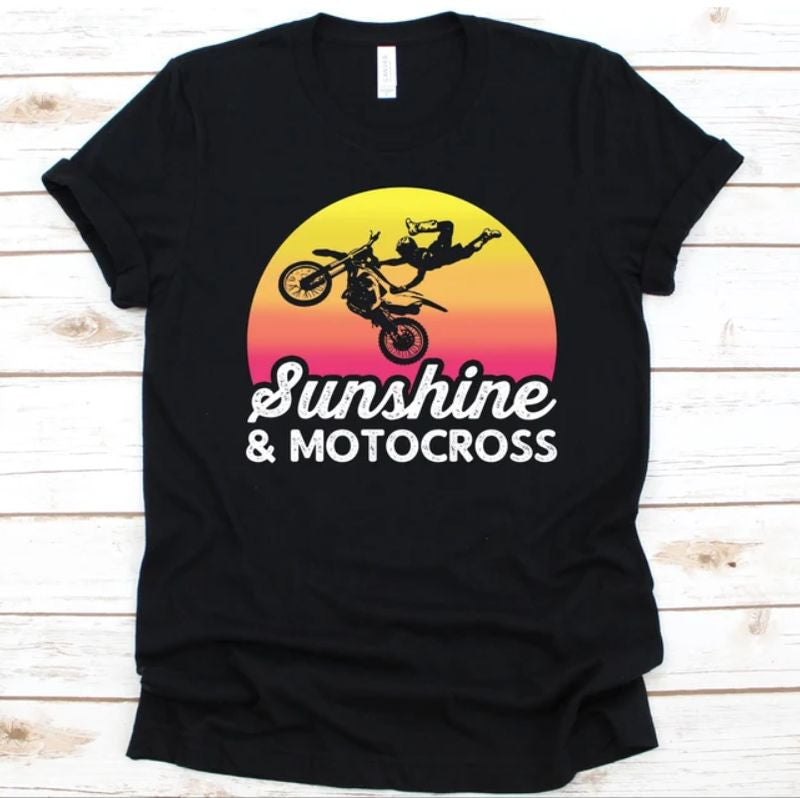 Bikergod Motorcycles Sunshine And Motocross T-shirt Design 2D Full Printed Sizes S - 5XL - NAEA251