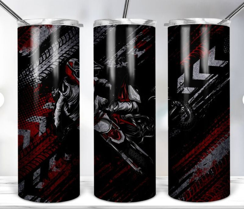 Bikergod Motorcycle Dirt Bike Stainless Steel 20 Oz Straight Cup- NACA30