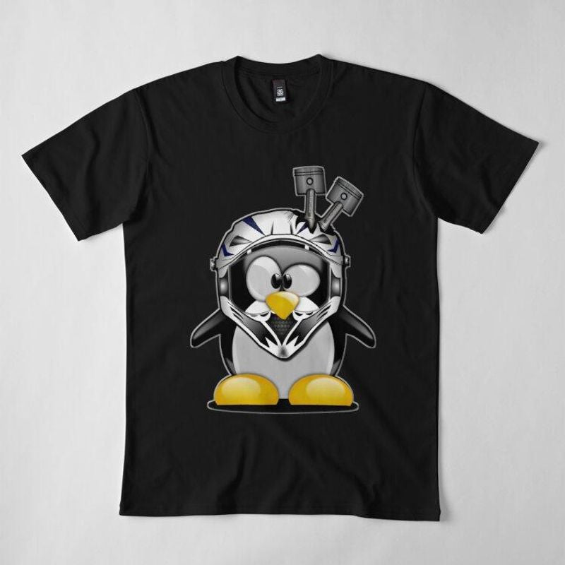 Bikergod Motorcycles Penguin Biker T-shirt Design 2D Full Printed Sizes S - 5XL - NADA213