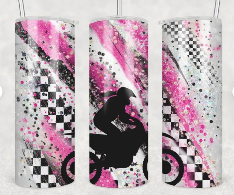 Bikergod Motorcycle Biker Racing Stainless Steel 20 Oz Straight Cup- NACA38