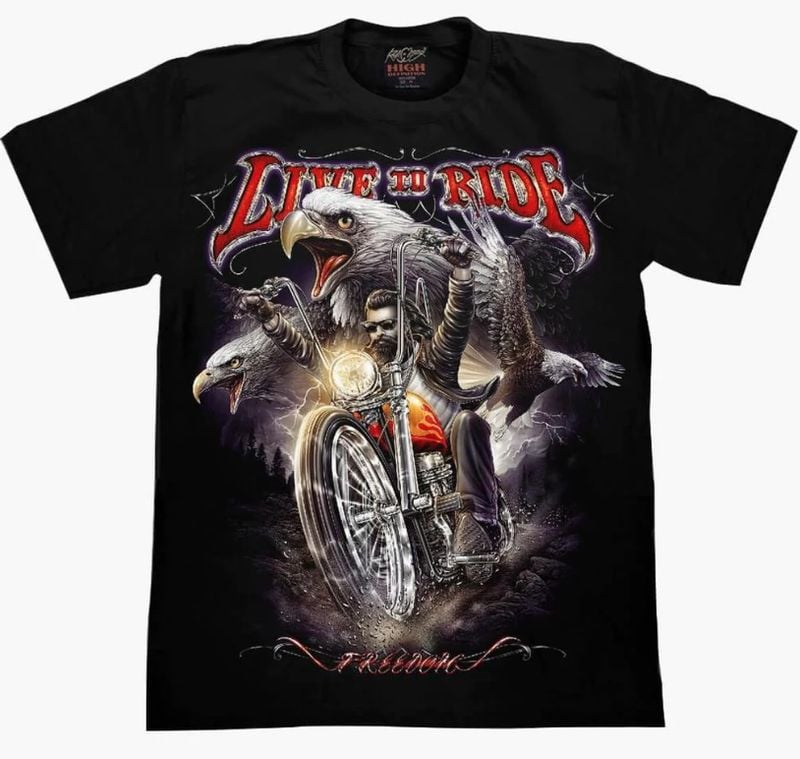Bikergod Motorcycles Live To Ride T-shirt Design 3D Full Printed Sizes S - 5XL - NADA263