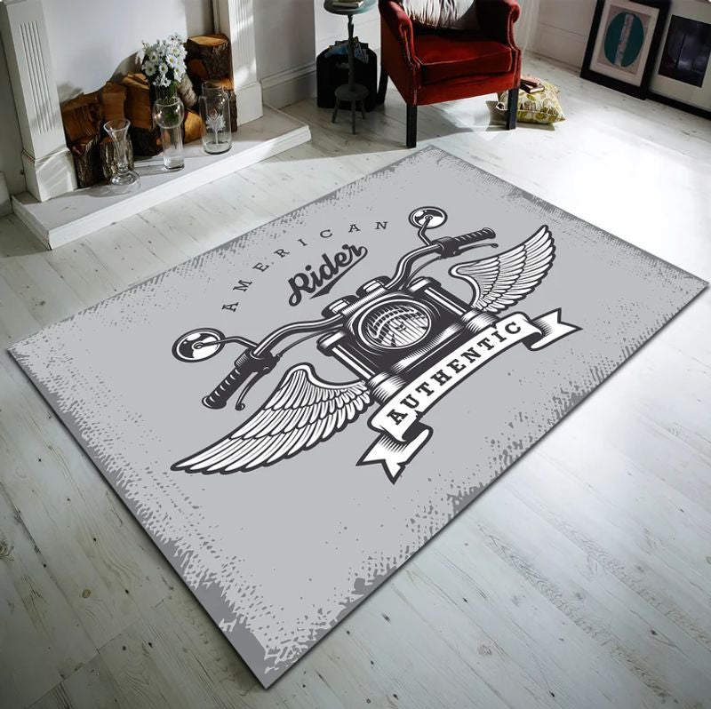 Bikergod Motorcycle Biker American Rider Rug Home Floor Decor NACA88