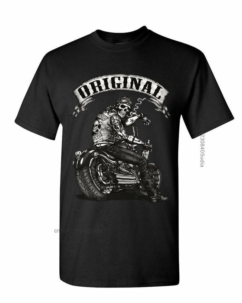 Bikergod Motorcycles Original Biker Skull T-shirt Design 2D Full Printed Sizes S - 5XL - NADA182