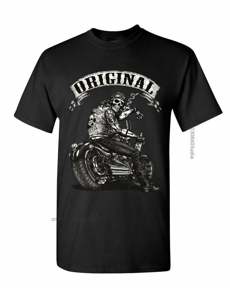 Bikergod Motorcycles Original Biker Skull T-shirt Design 2D Full Printed Sizes S - 5XL - NADA182