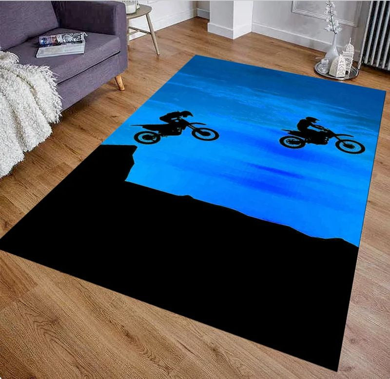 Bikergod Motorcycle Biker Rug Home Floor Decor NACA92