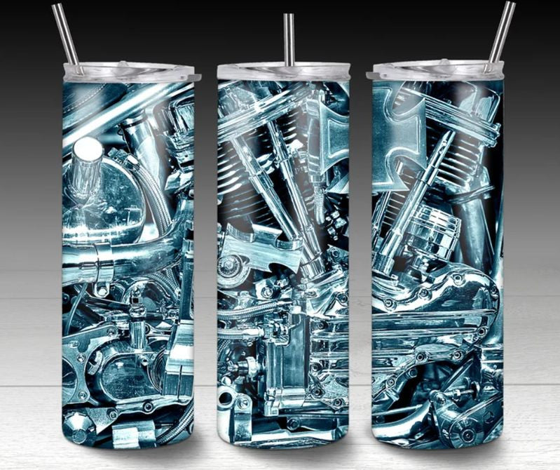 Bikergod Motorcycle Stainless Steel 20 Oz Straight Cup- NACA03