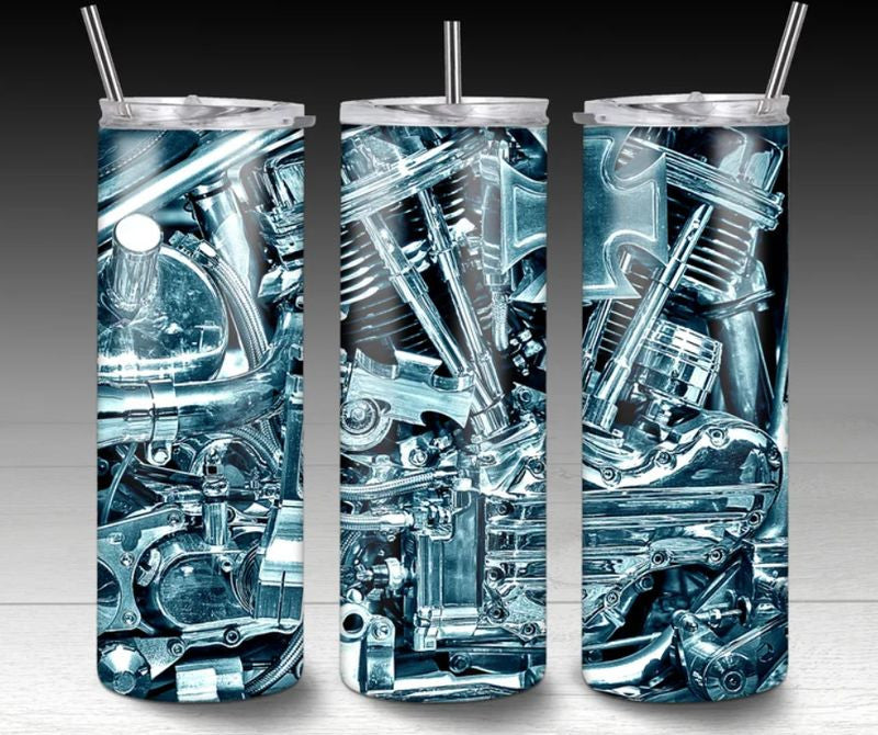 Bikergod Motorcycle Stainless Steel 20 Oz Straight Cup- NACA03