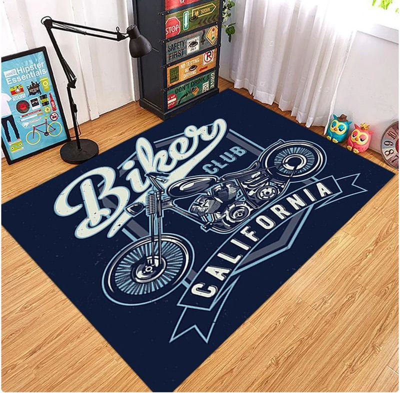 Bikergod Motorcycle Biker Club Rug Home Floor Decor NACA91