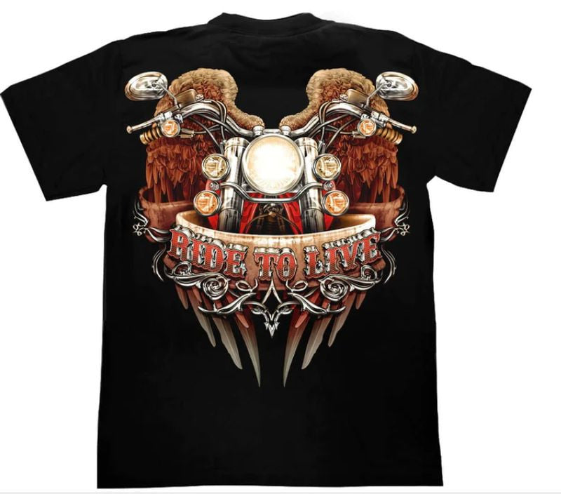 Bikergod Motorcycles Wings Motorbike T-shirt Design 3D Full Printed Sizes S - 5XL - NADA248
