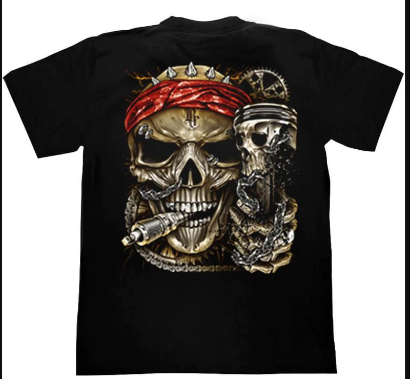Bikergod Motorcycles Skull T-shirt Design 3D Full Printed Sizes S - 5XL - NADA261