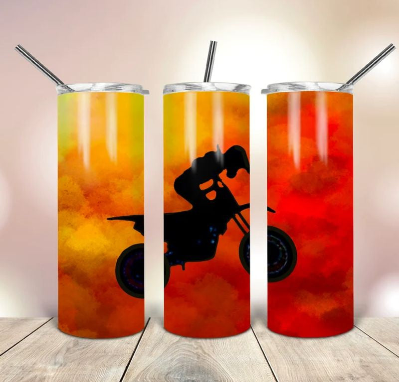 Bikergod Motorcycle Biker Stainless Steel 20 Oz Straight Cup- NACA25