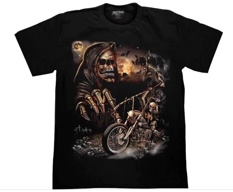 Bikergod Motorcycles Skull T-shirt Design 3D Full Printed Sizes S - 5XL - NADA247