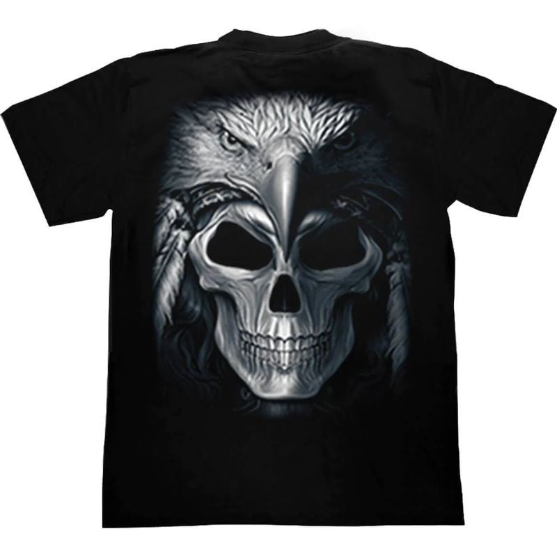 Bikergod Motorcycles Skull Indian T-shirt Design 3D Full Printed Sizes S - 5XL - NADA260