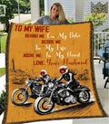 Bikergod Motorcycle To My Wife Biker Motorcycle Blanket NAAM89
