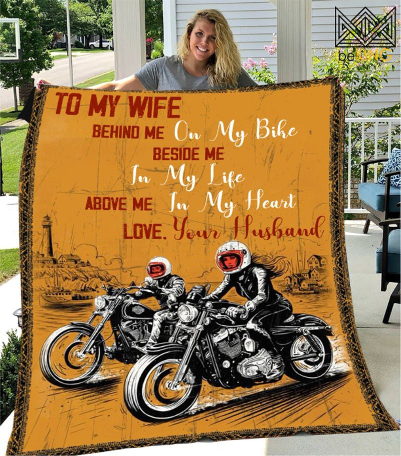 Bikergod Motorcycle To My Wife Biker Motorcycle Blanket NAAM89