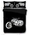 Bikergod Motorcycle Black Light Motorcycle Bedding Set Cover Design 3D - NAAH32