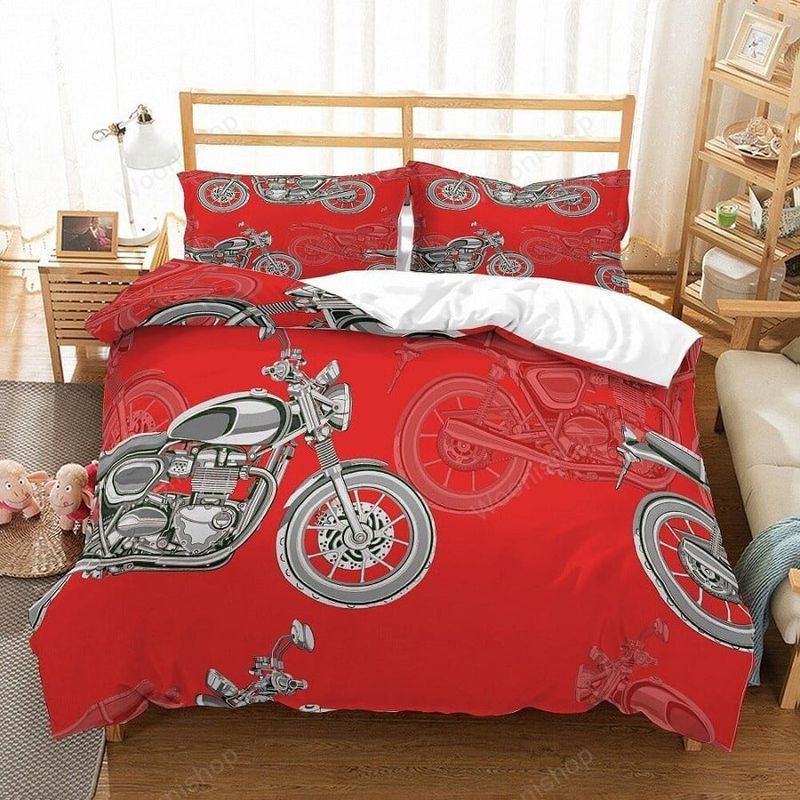 Bikergod Motorcycle Bedding Set Cover Design 3D - NAAH52