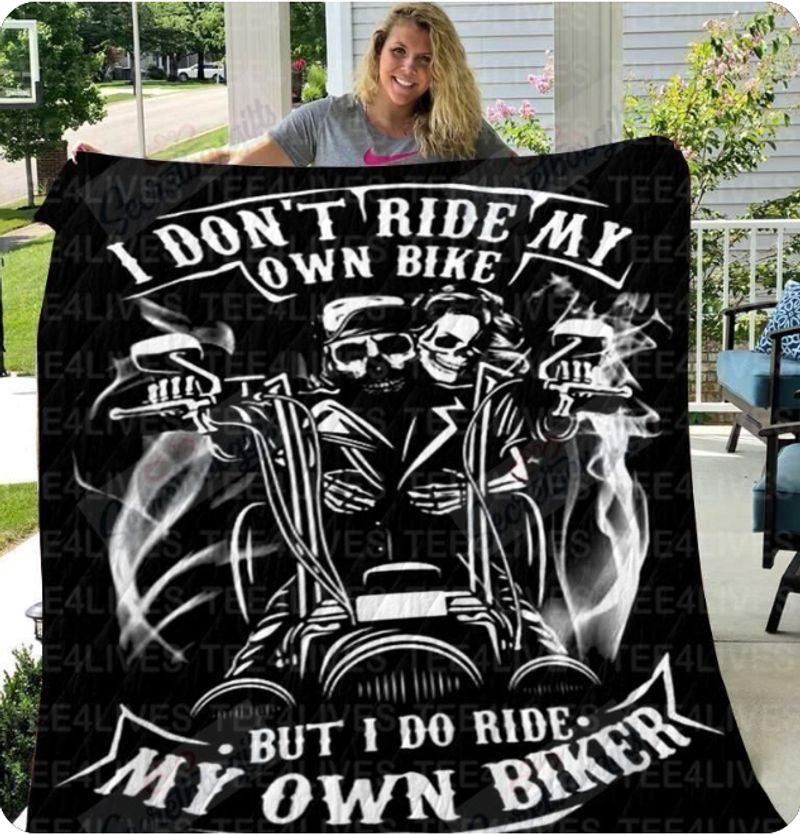 Bikergod Motorcycle Skull Couple Blanket NAAH68