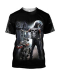 Bikergod Motorcycle Ride or die Skull T-shirt Design 3D Full Printed Sizes S - 5XL - NABA225