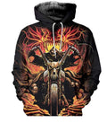 Bikergod Motorcycle Biker Skull Hoodie Design 3D Full Printed Sizes S - 5XL - NAAM95