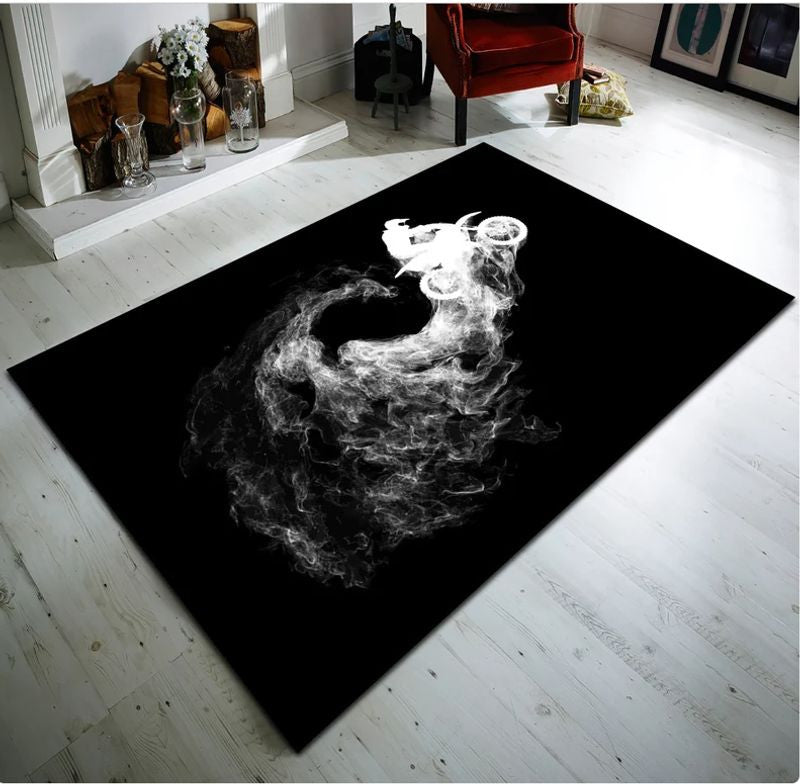 Bikergod Motorcycle Biker Rug Home Floor Decor NACA89