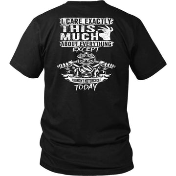 Bikergod Motorcycle I Care Exactly this Much T-shirt Design 2D Full Printed Sizes S - 5XL - NAAK238
