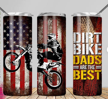 Bikergod Motorcycle Biker Dirt Bike Dad Are the Best Stainless Steel 20 Oz Straight Cup- NACA35