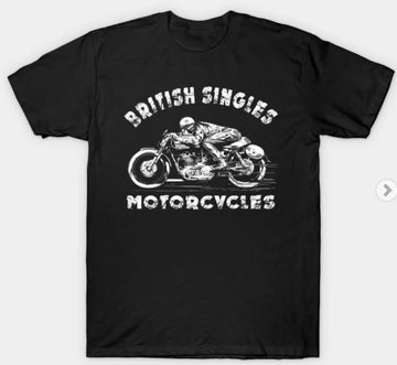 Bikergod Motorcycles british singles motorcycles T-shirt Design 2D Full Printed Sizes S - 5XL - NAAL309