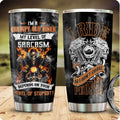 Bikergod Motorcycle Skull Biker I AM A Grumpy Old Biker Stainless Steel 20 Oz Tumbler- NAAL215